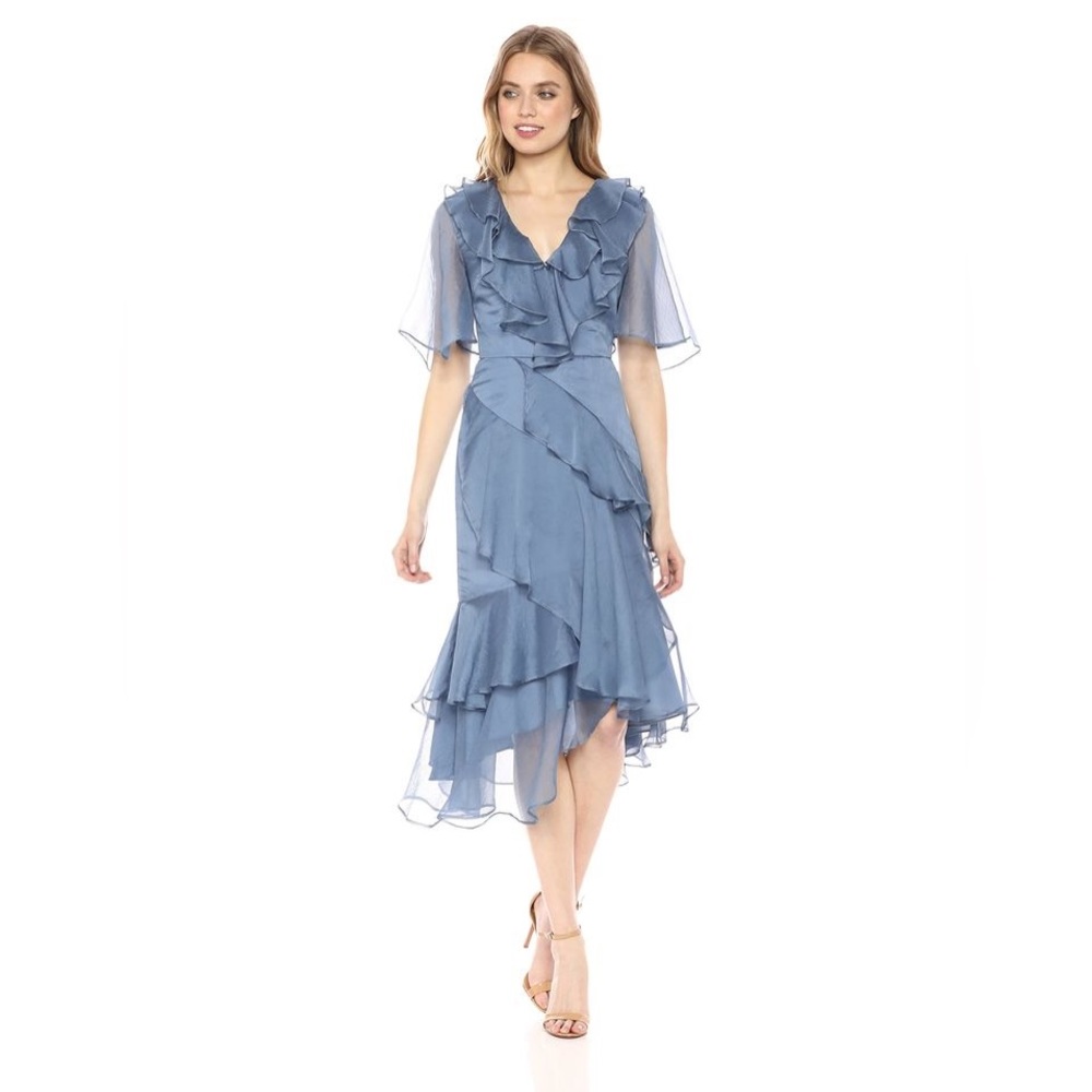 NWT Keepsake the Label Genesis Short Flutter Sleeve V Neck Gown | Size L